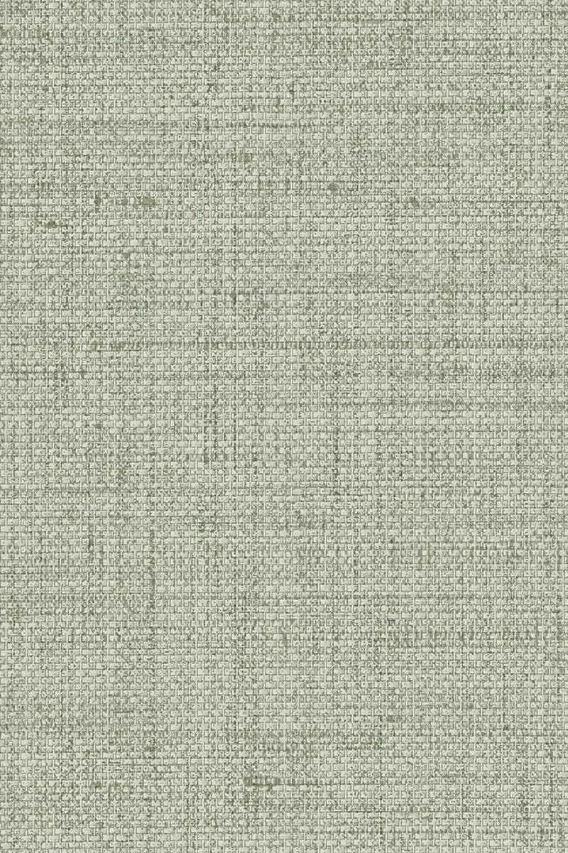 Puro wallpaper by Arte in Green (Silver Pine) – flat swatch of the woven grass texture pattern