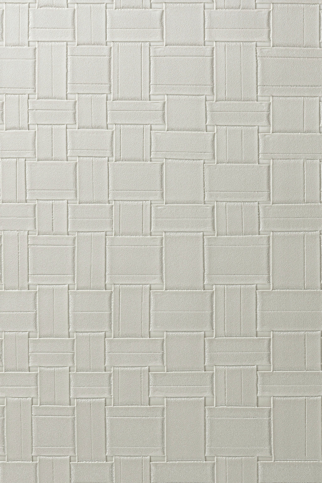 Weave wallpaper by Arte in White (Glazed White) – flat swatch of the braided leather pattern
