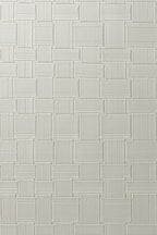 Weave wallpaper by Arte in White (Glazed White) – flat swatch of the braided leather pattern