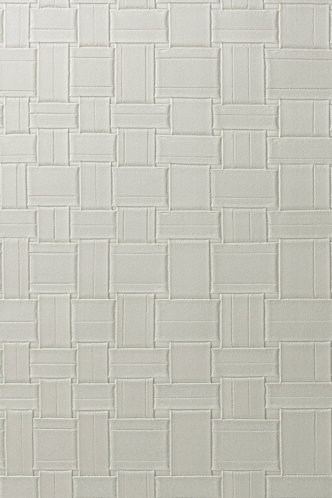 Weave wallpaper by Arte in White (Glazed White) – flat swatch of the braided leather pattern