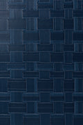 Weave wallpaper by Arte in Blue (Deep Sea) – flat swatch of the braided leather pattern