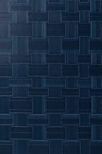 Weave wallpaper by Arte in Blue (Deep Sea) – flat swatch of the braided leather pattern