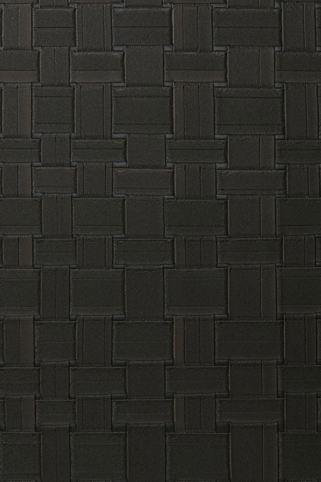 Weave wallpaper by Arte in Black (Espresso) – flat swatch of the braided leather pattern