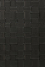 Weave wallpaper by Arte in Black (Espresso) – flat swatch of the braided leather pattern
