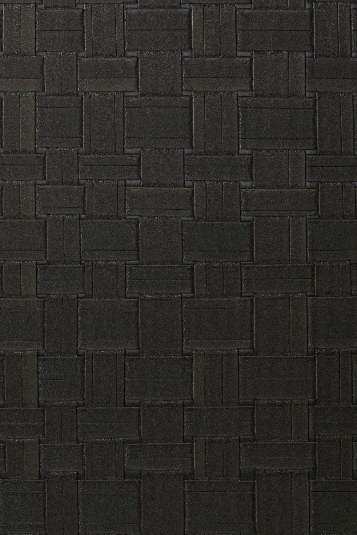 Weave wallpaper by Arte in Black (Espresso) – flat swatch of the braided leather pattern