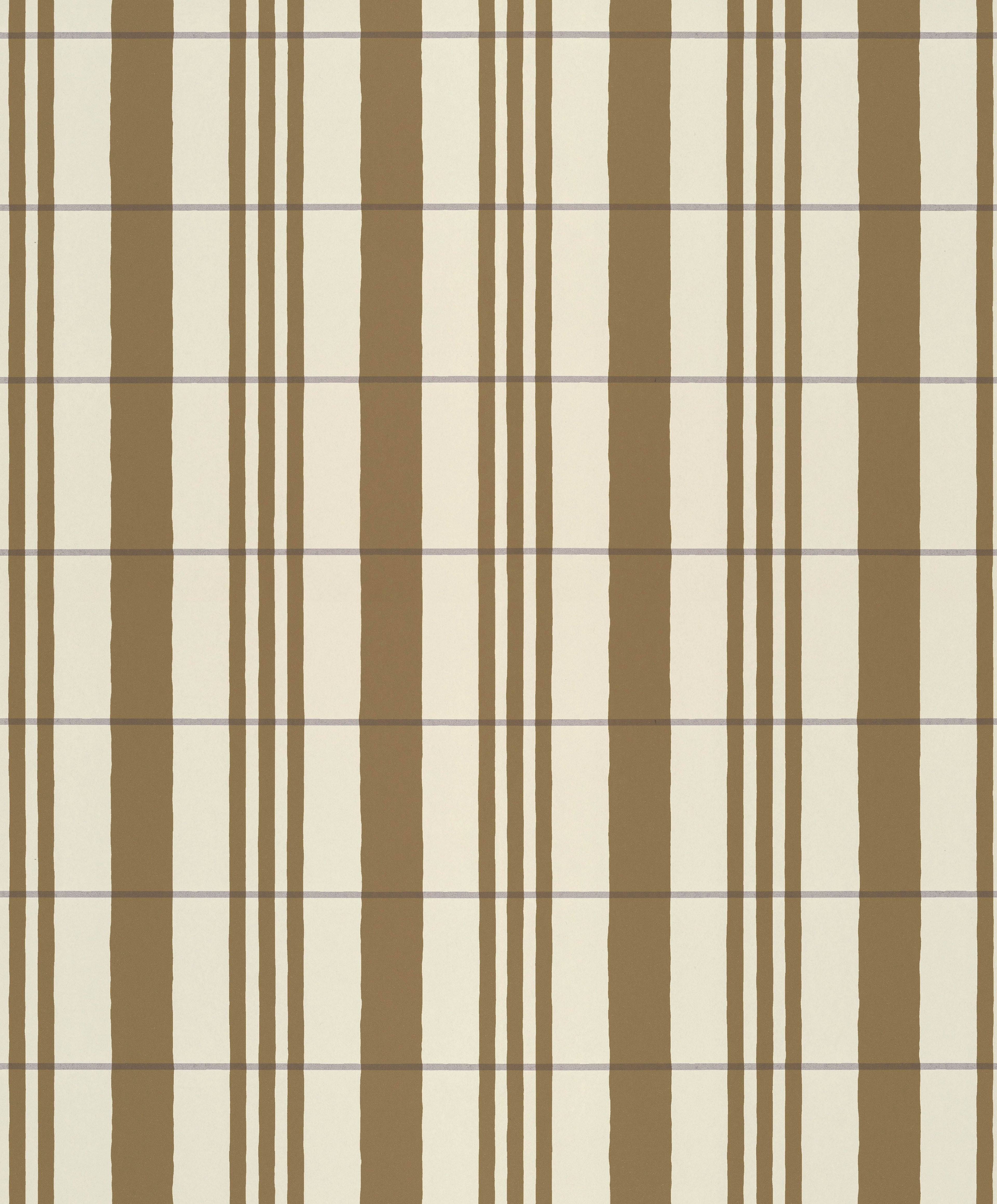 The Guards' Tent wallpaper by Langelid/von Bromssen - stripe design in Brown
