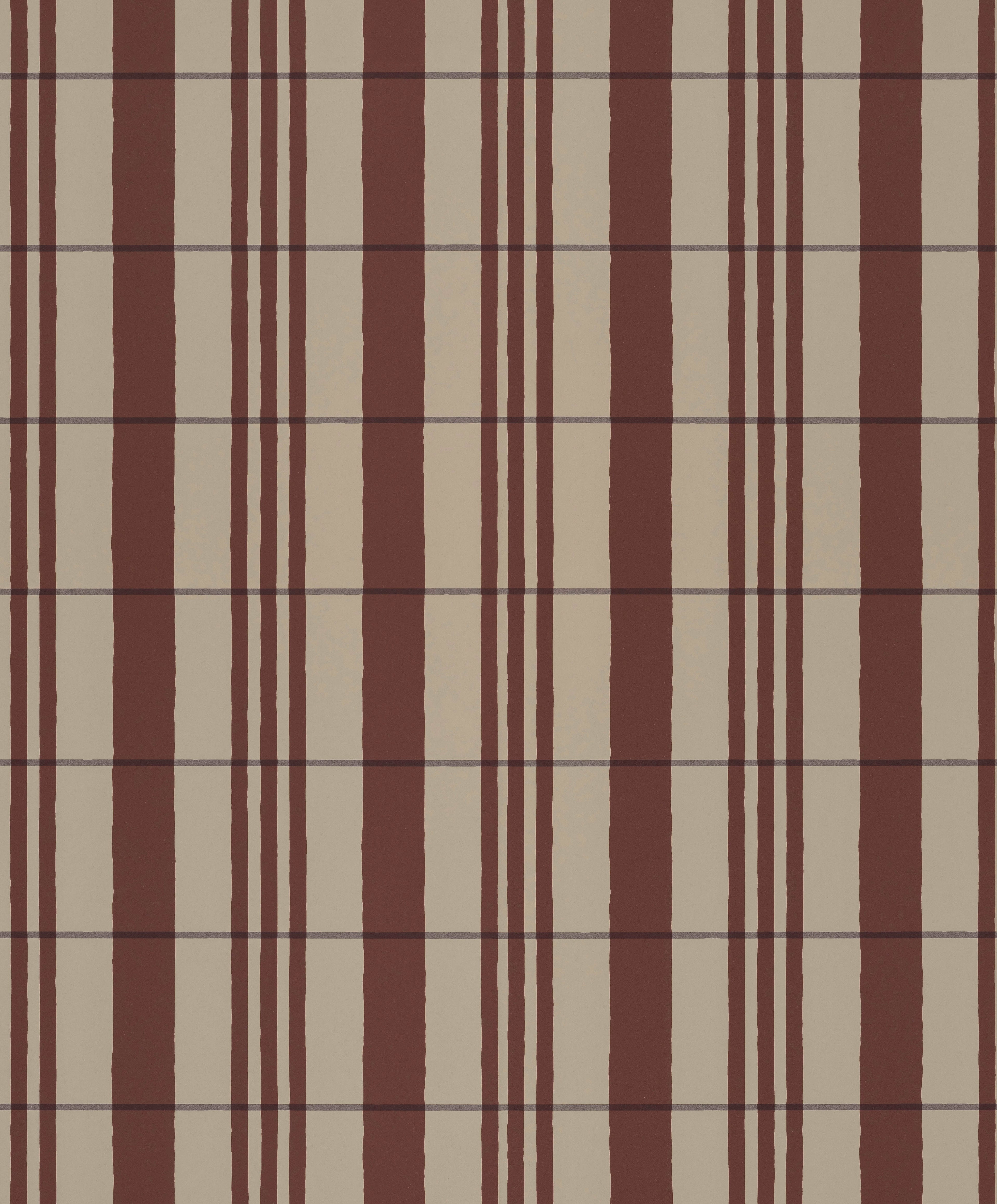 The Guards' Tent wallpaper by Langelid/von Bromssen - stripe design in Red