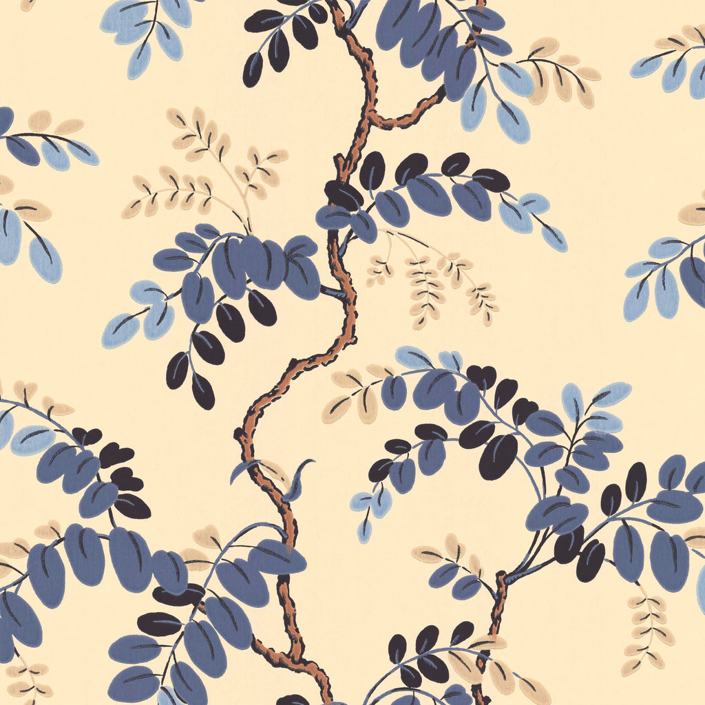 Toromiro wallpaper by Langelid/von Bromssen - botanical design in Blue