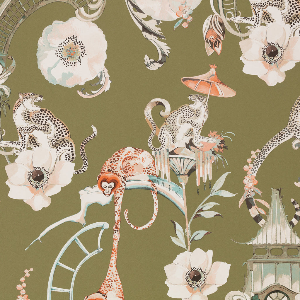 Euphoria wallpaper by Romo in Somerset Green – chinoiserie design