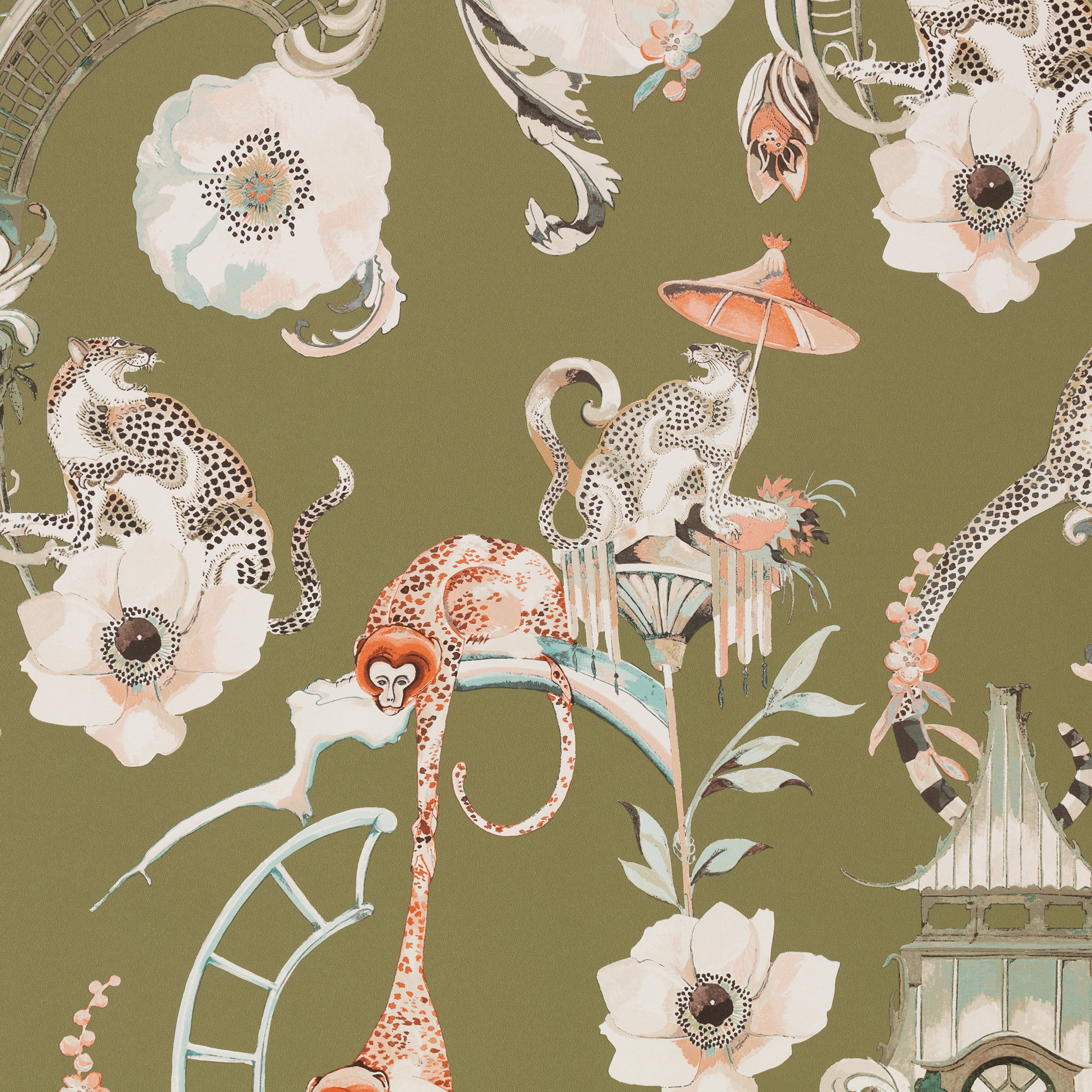 Euphoria wallpaper by Romo in Somerset Green – chinoiserie design
