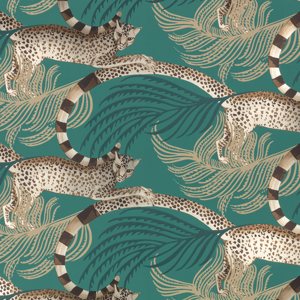 Delilah wallpaper by Romo in Jade – animals design