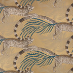 Delilah wallpaper by Romo in Vintage Gold – animals design
