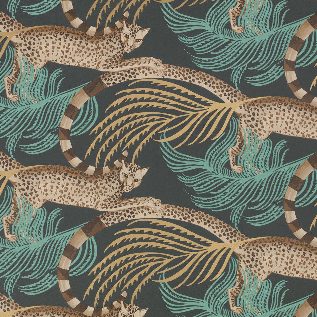 Delilah wallpaper by Romo in Slate – animals design