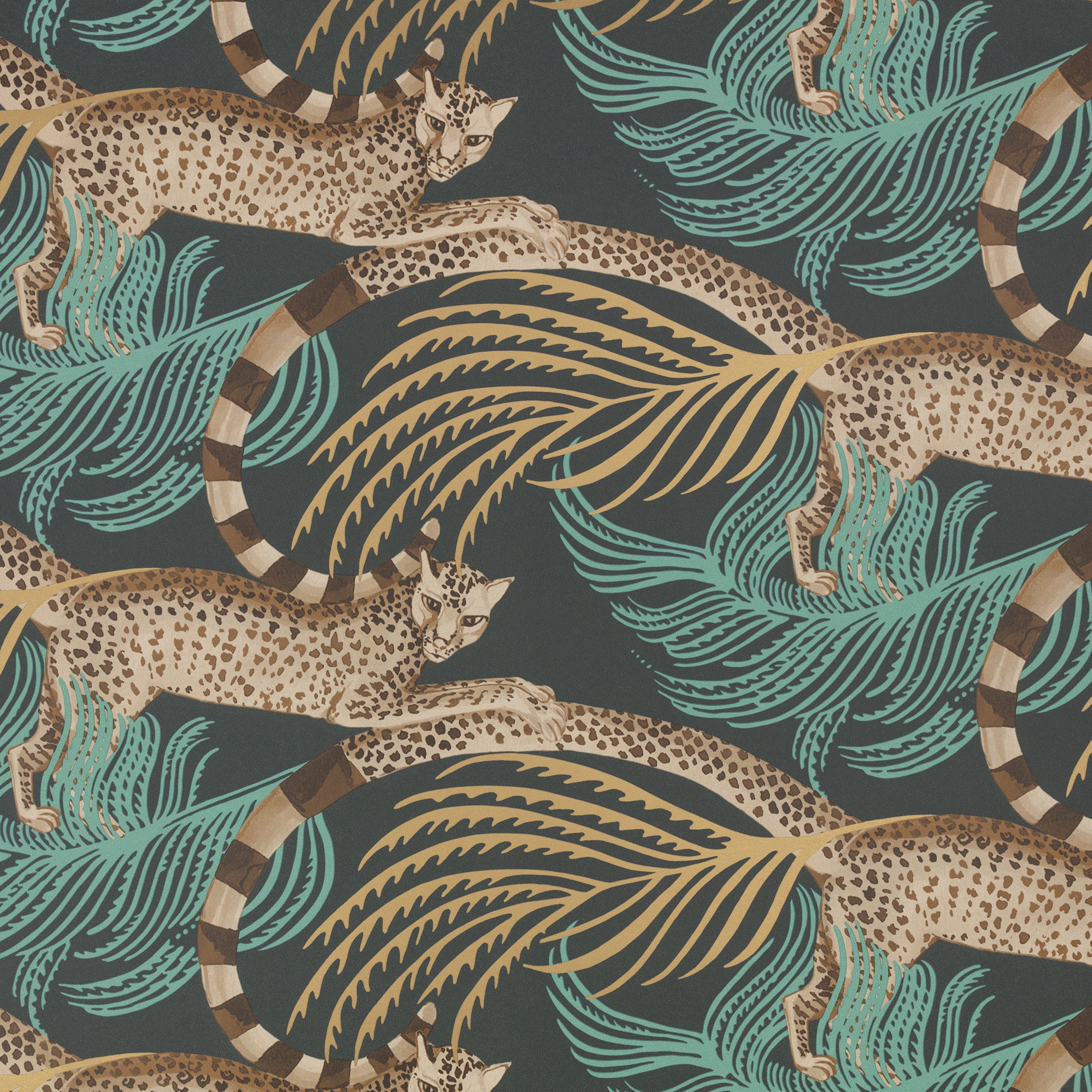 Delilah wallpaper by Romo in Slate – animals design