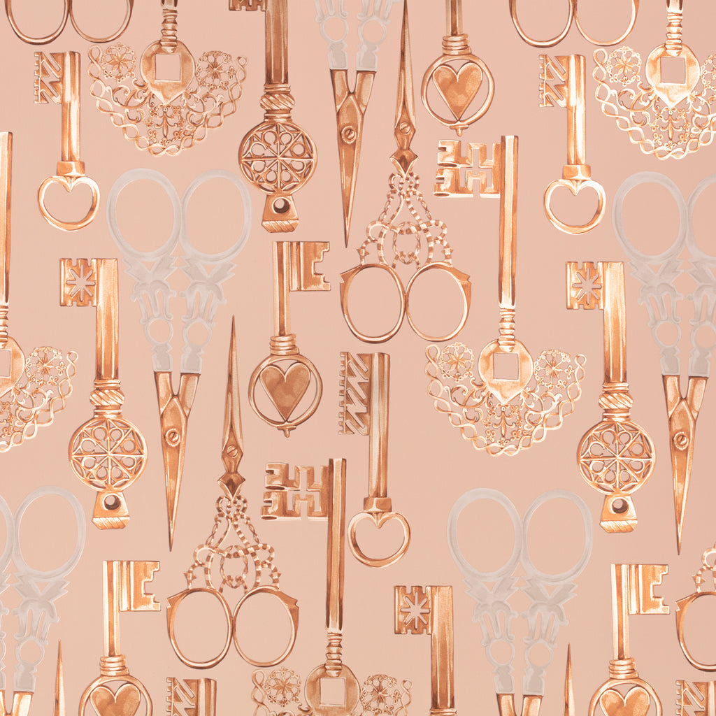 Roxanne wallpaper by Romo in Powder Room – abstract design