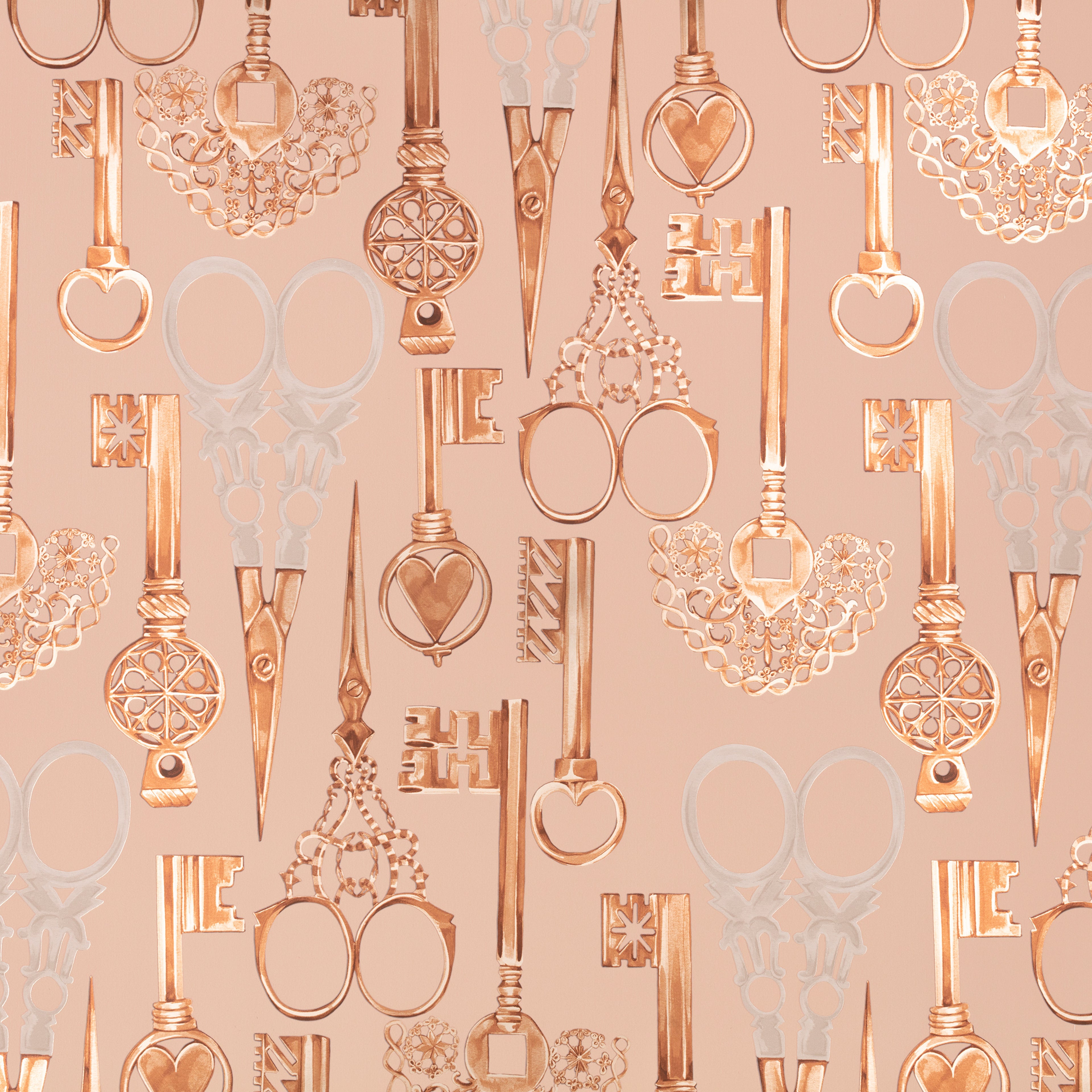 Roxanne wallpaper by Romo in Powder Room – abstract design