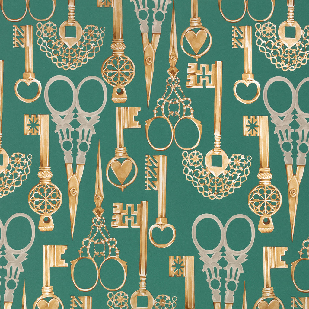 Roxanne wallpaper by Romo in Jade – abstract design