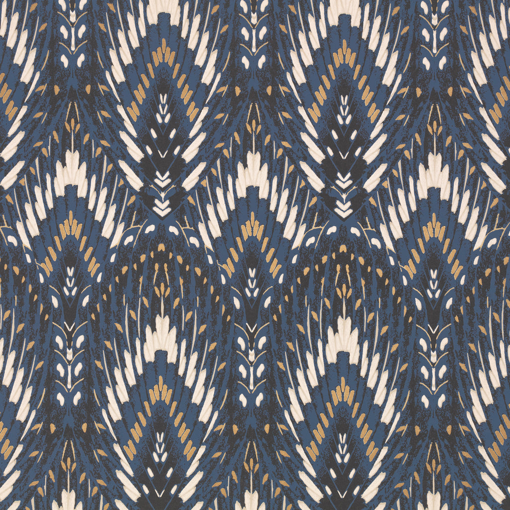 Lolana wallpaper by Romo in Cobalt – geometric design