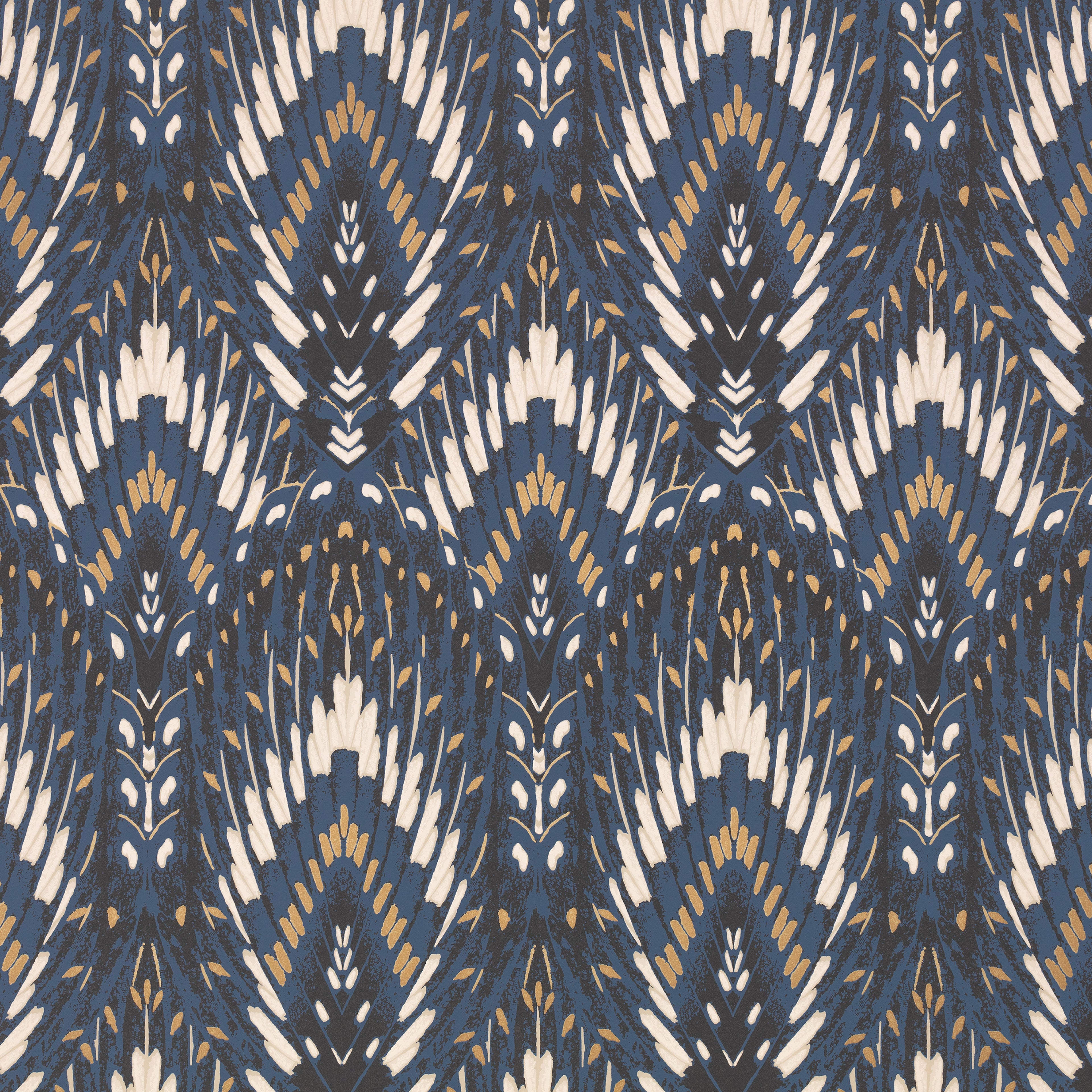 Lolana wallpaper by Romo in Cobalt – geometric design