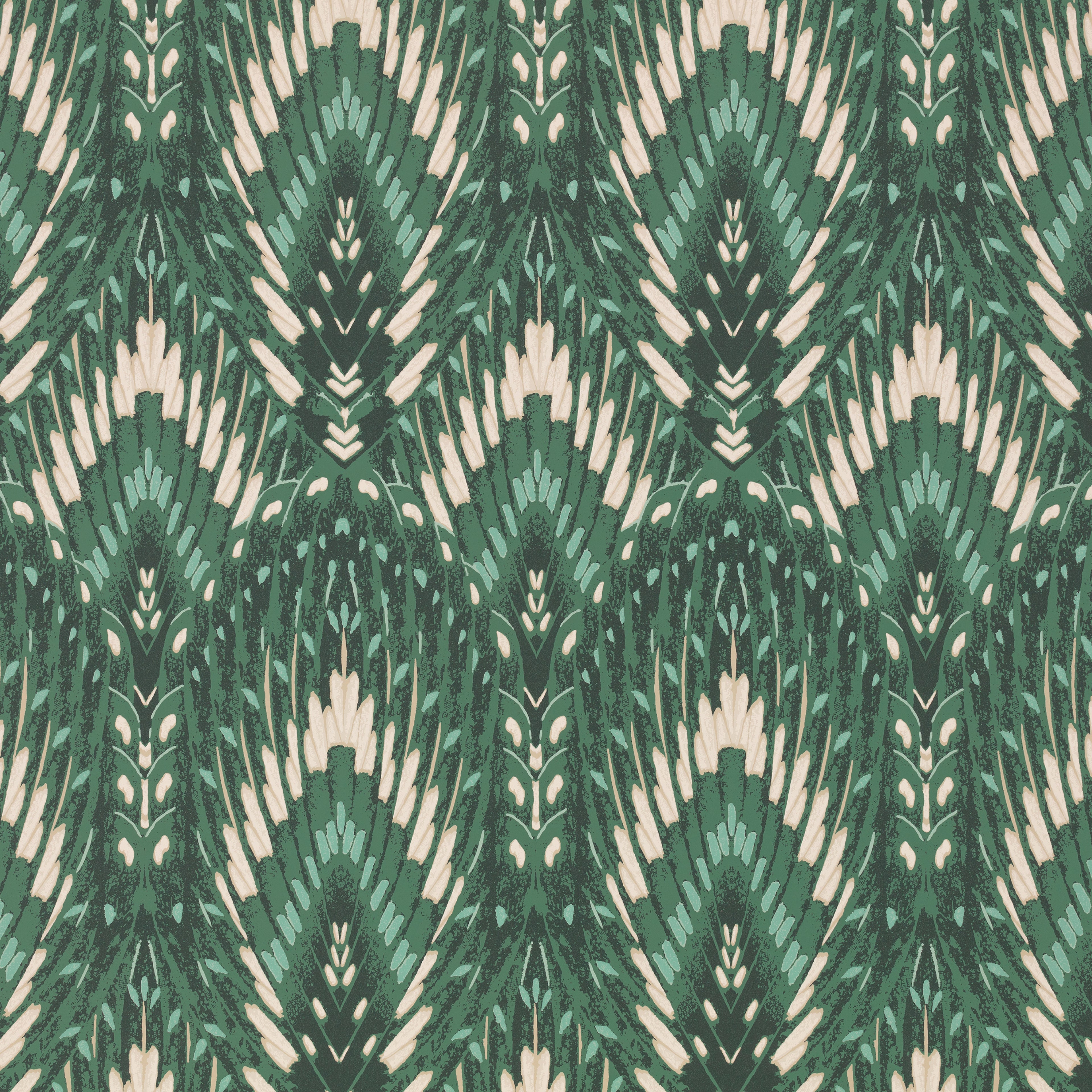 Lolana wallpaper by Romo in Jade – geometric design