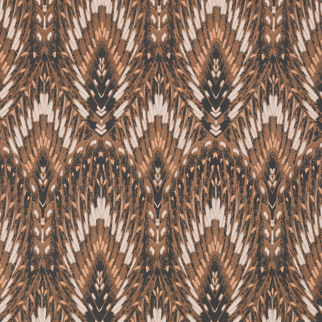 Lolana wallpaper by Romo in Sienna – geometric design