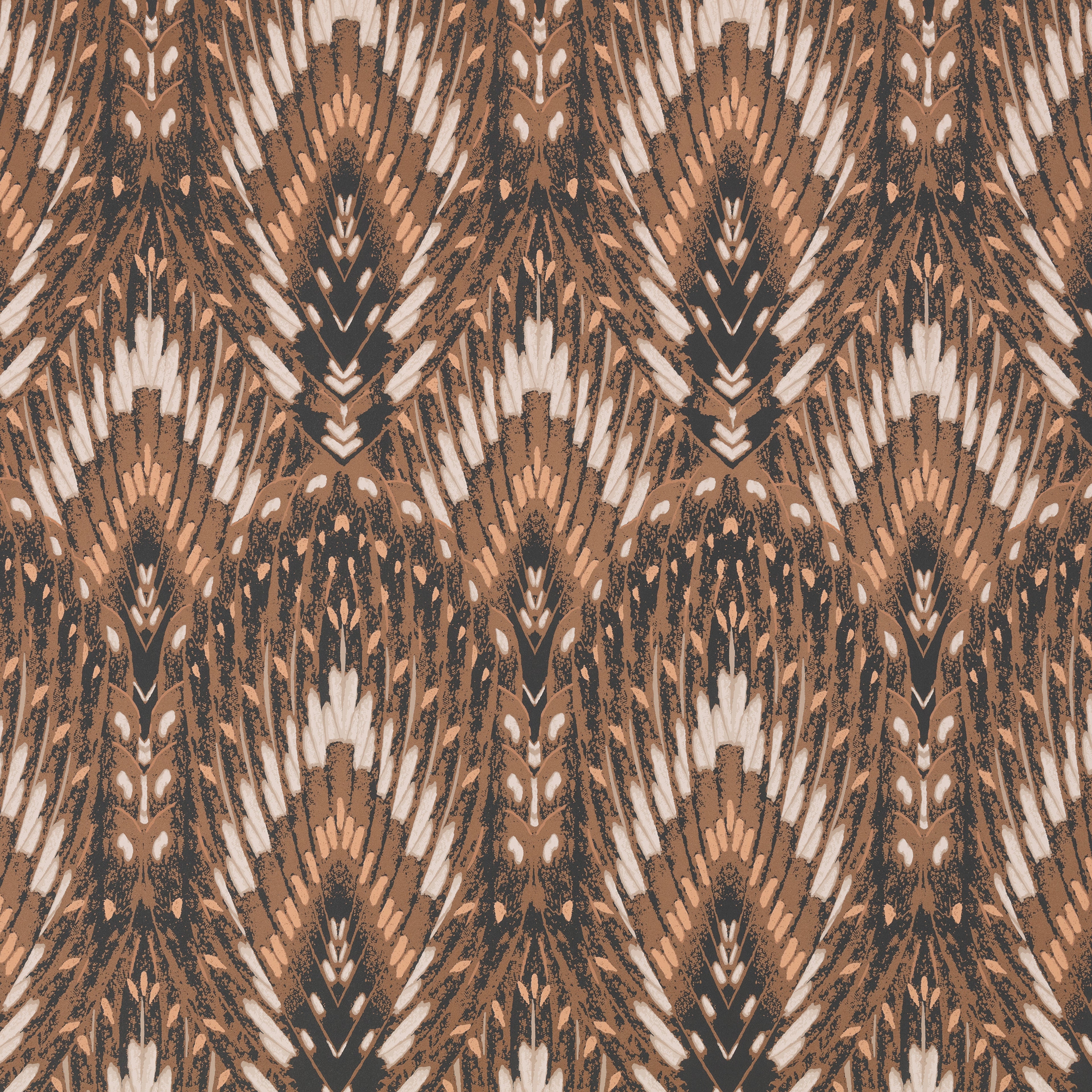 Lolana wallpaper by Romo in Sienna – geometric design