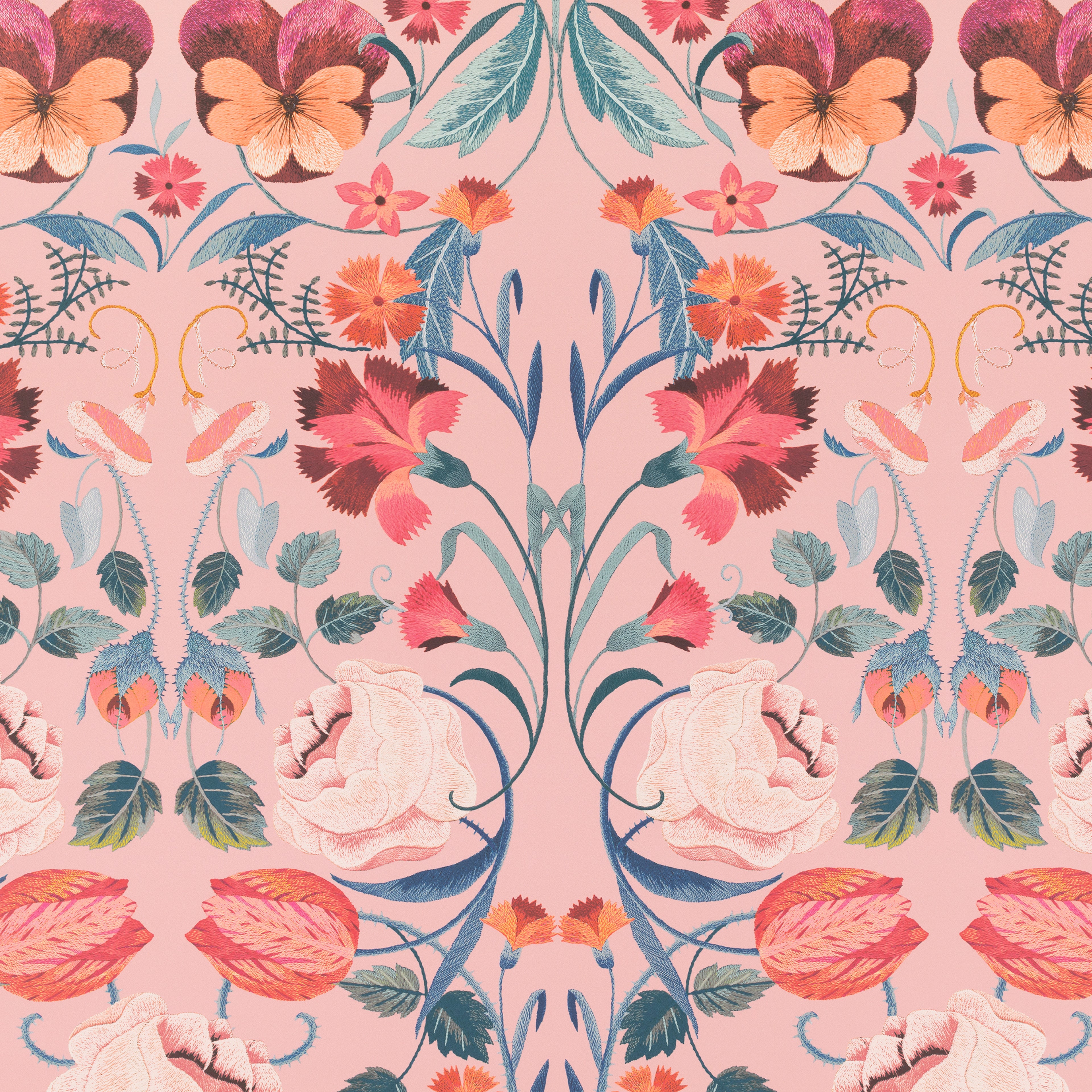 Bonita wallpaper by Romo in Chateau Rose – floral design