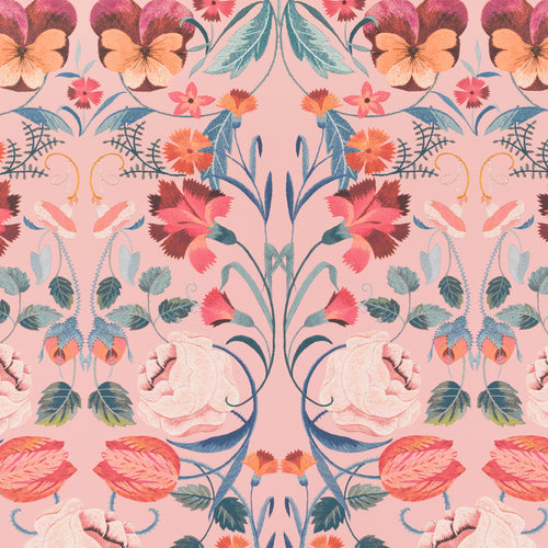 Bonita wallpaper by Romo in Chateau Rose – floral design