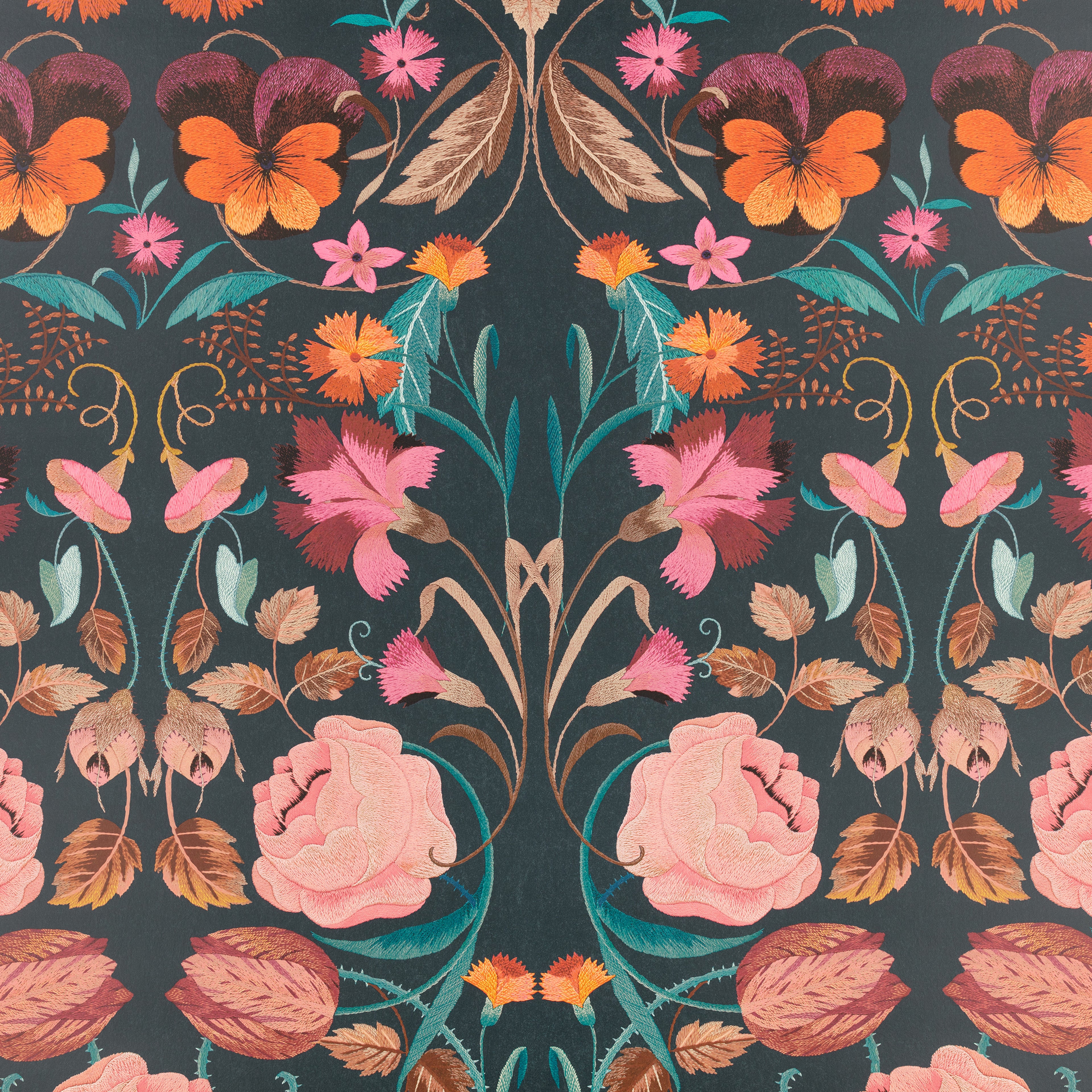 Bonita wallpaper by Romo in Rosa – floral design
