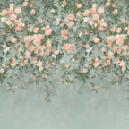 Ottavia Mural wall mural by Romo in Coral – floral design