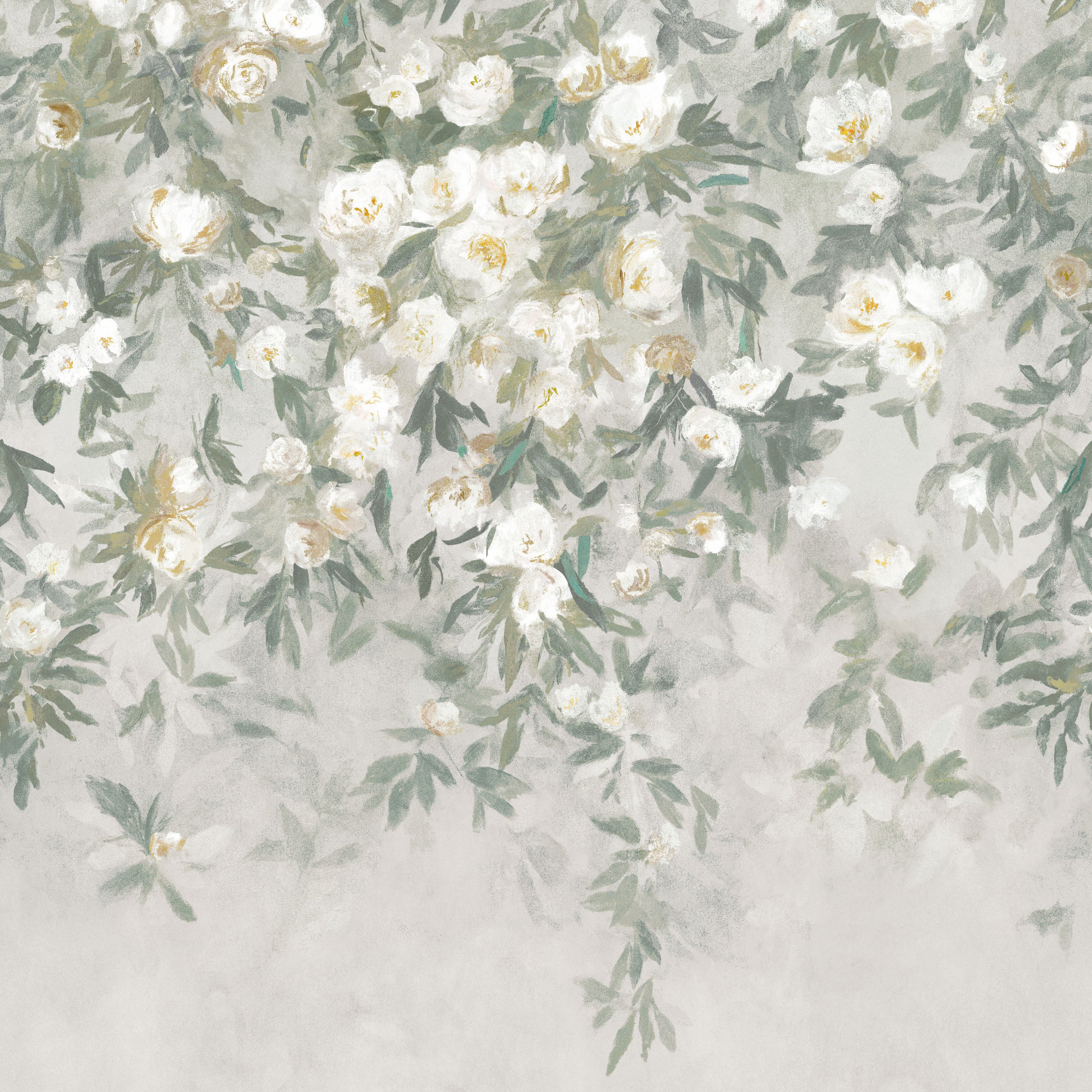 Ottavia Mural wall mural by Romo in Lichen – floral design