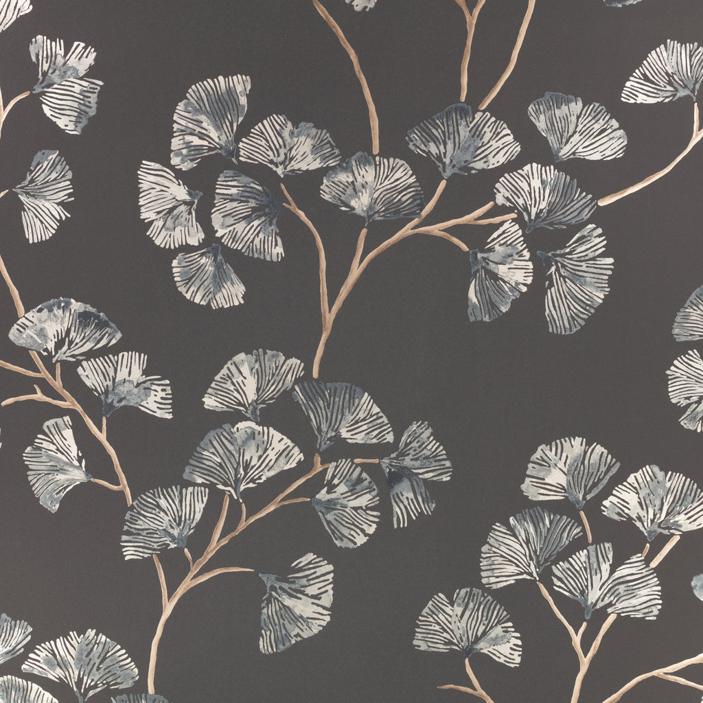 Kiana wallpaper by Romo in Ebony – botanical design