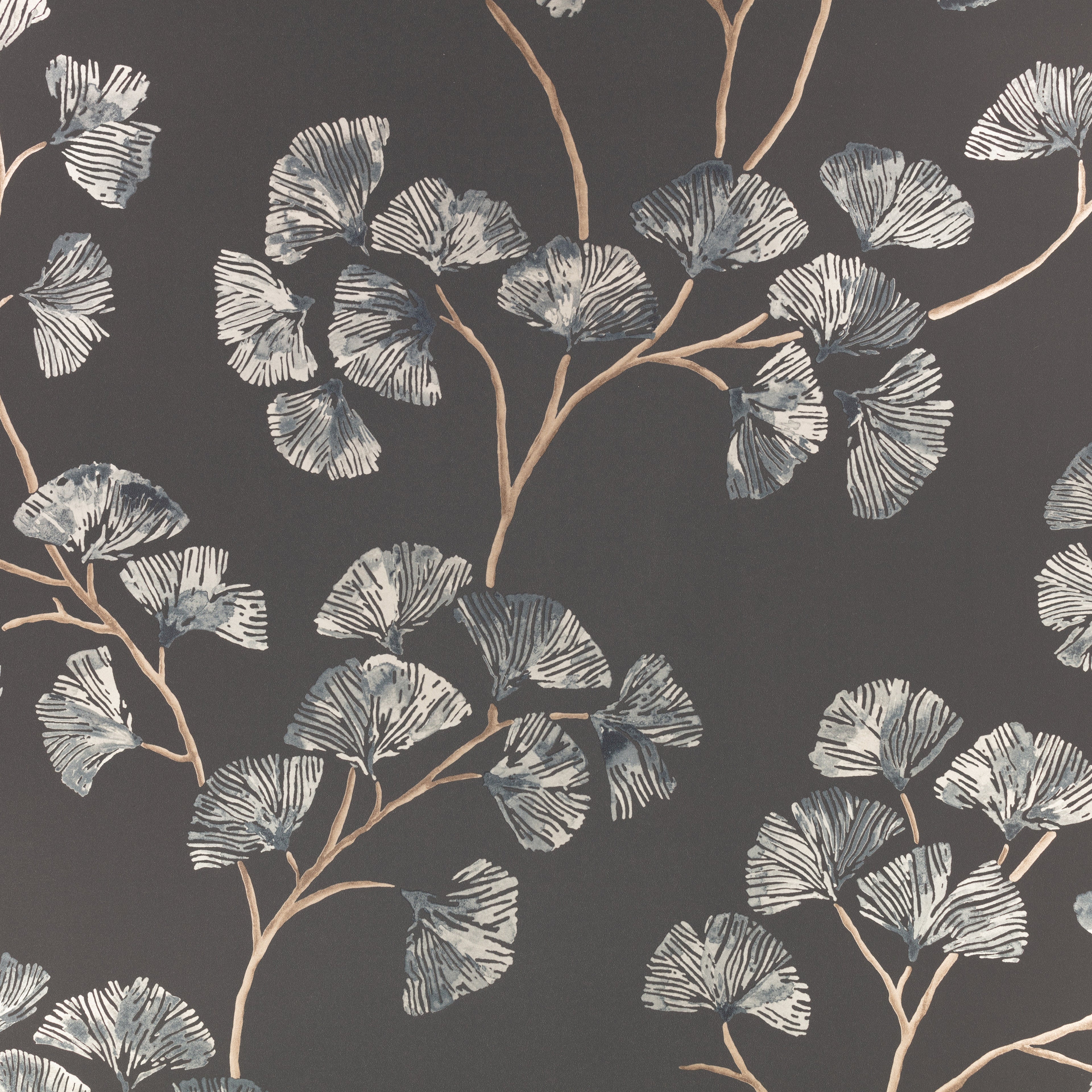 Kiana wallpaper by Romo in Ebony – botanical design