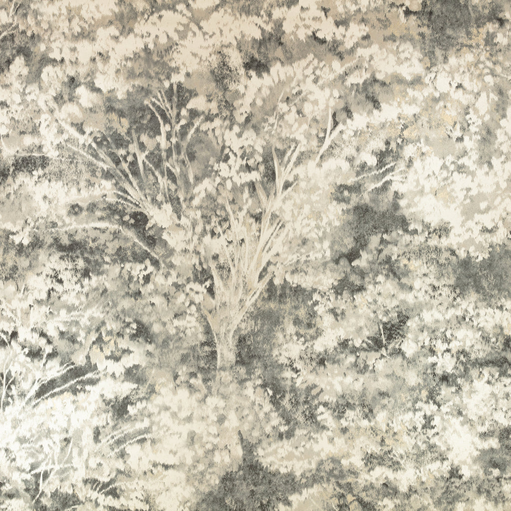 Sikora wallpaper by Romo in Charcoal – forest & woodland design