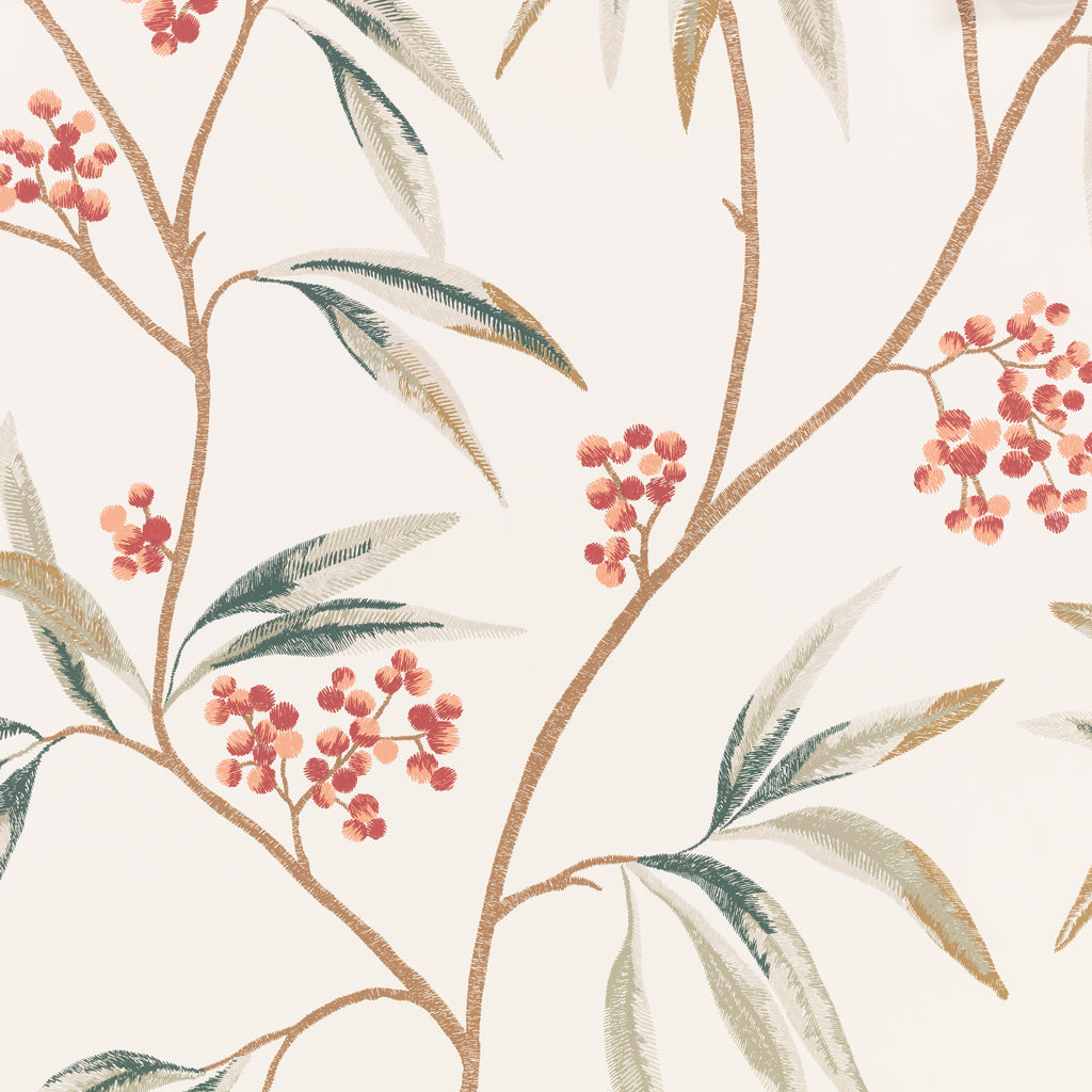 Mima wallpaper by Romo in Bayberry – botanical design