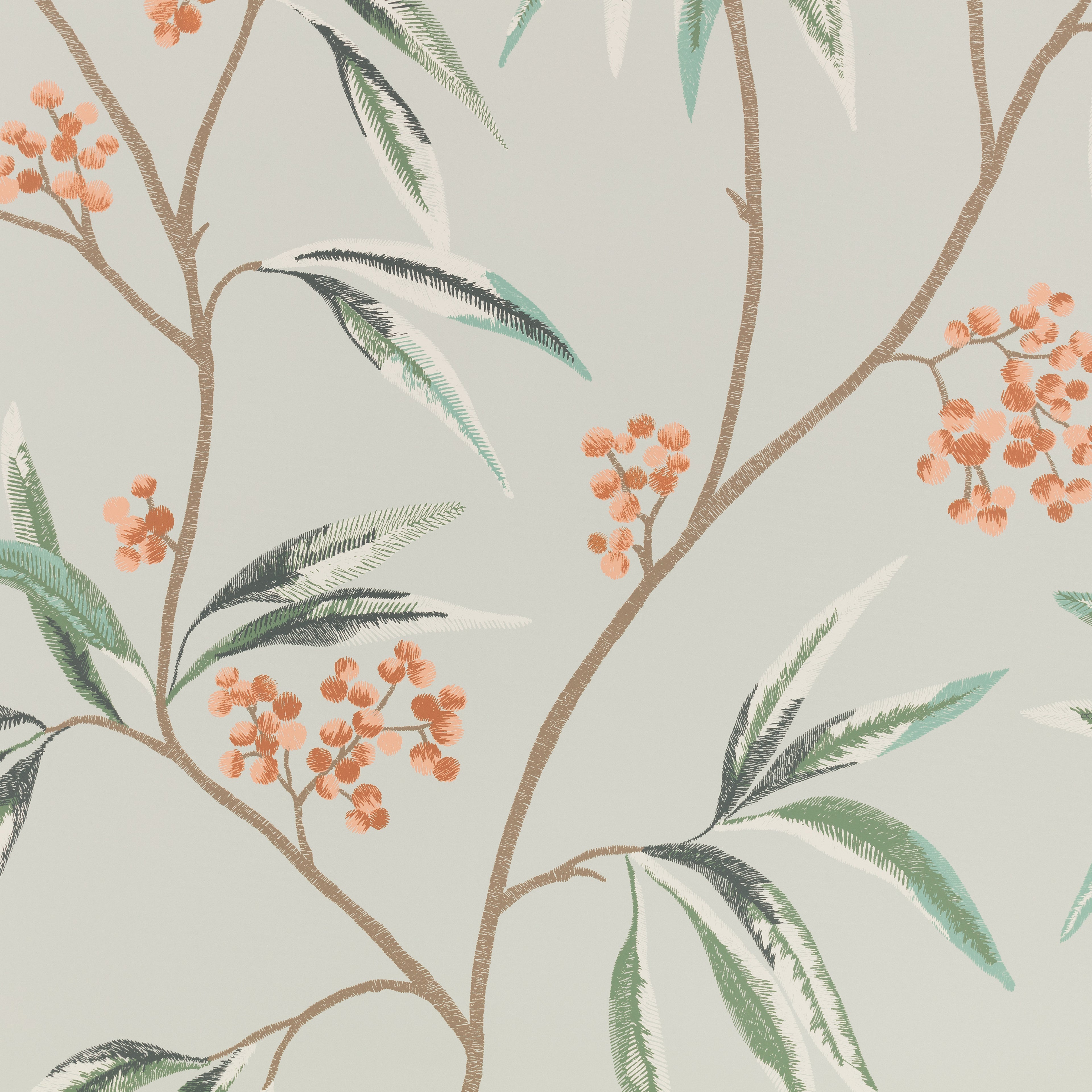 Mima wallpaper by Romo in Lovat – botanical design