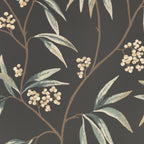 Mima wallpaper by Romo in Ebony – botanical design