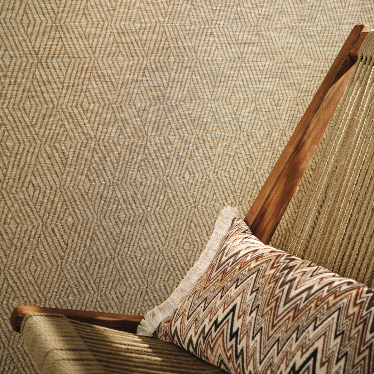 Nyla wallpaper by Romo, styled room shot