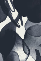 Botanic Shadow monochrome charcoal leaf wallpaper pattern