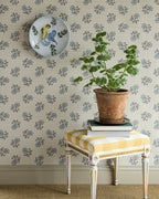 Edelweiss wallpaper by Langelid/von Bromssen - floral design in Blue