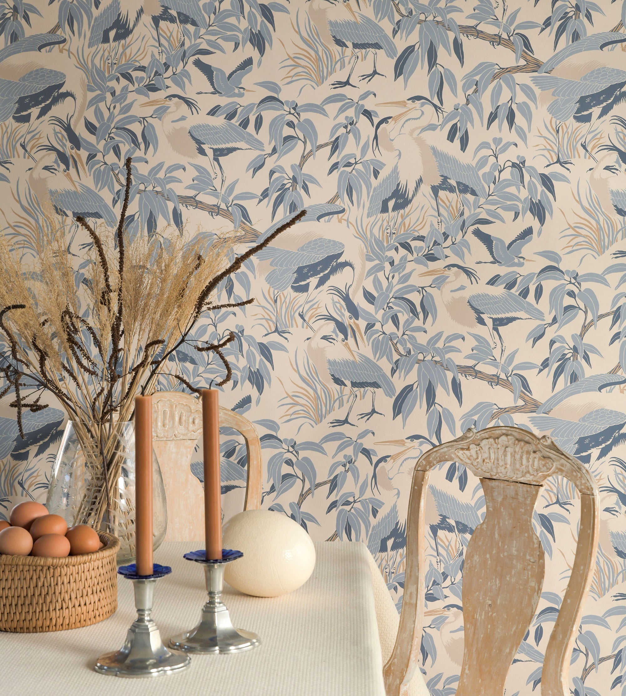 Herons wallpaper by Langelid/von Bromssen - animals design in Blue