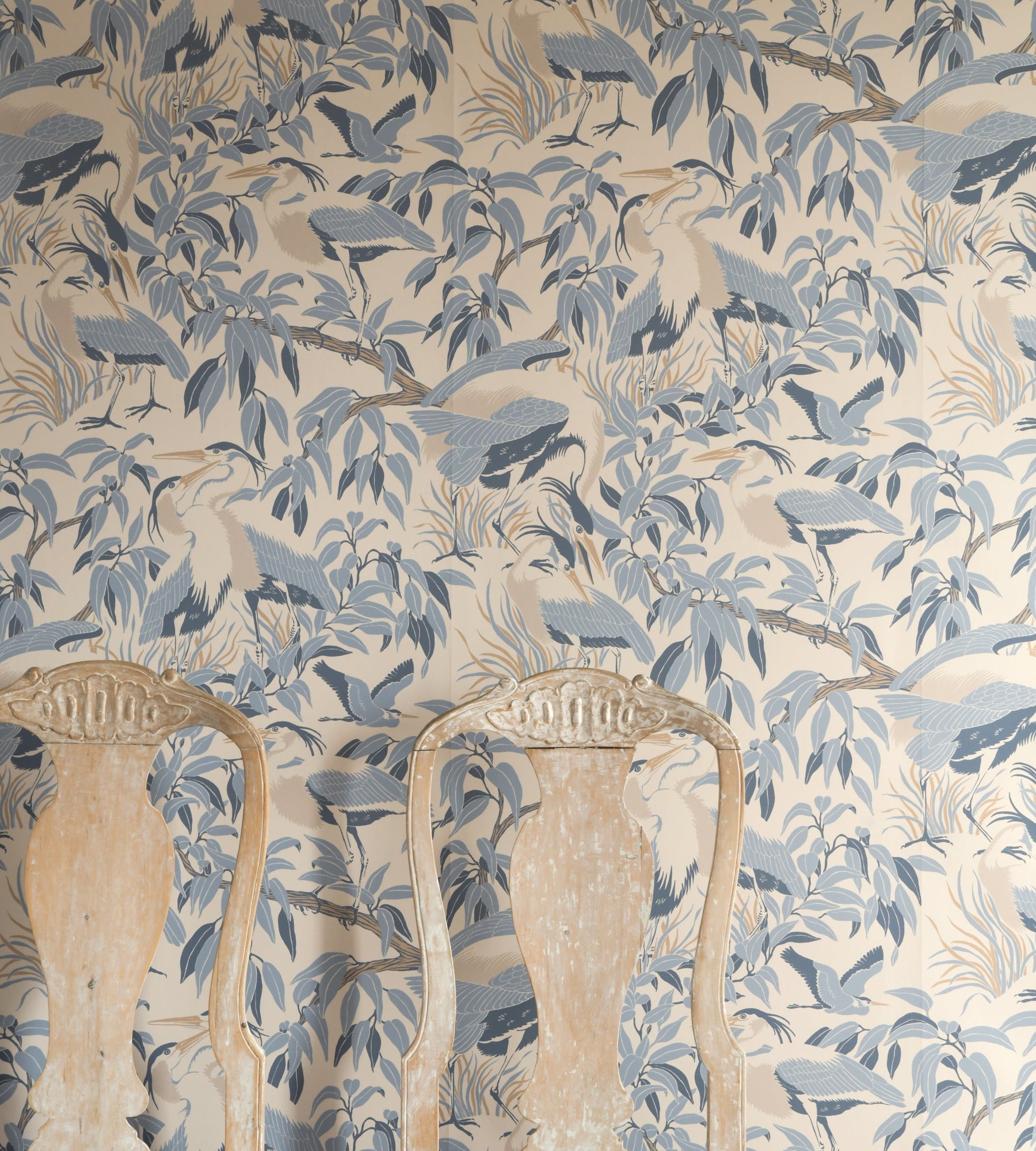 Herons wallpaper by Langelid/von Bromssen - animals design in Blue