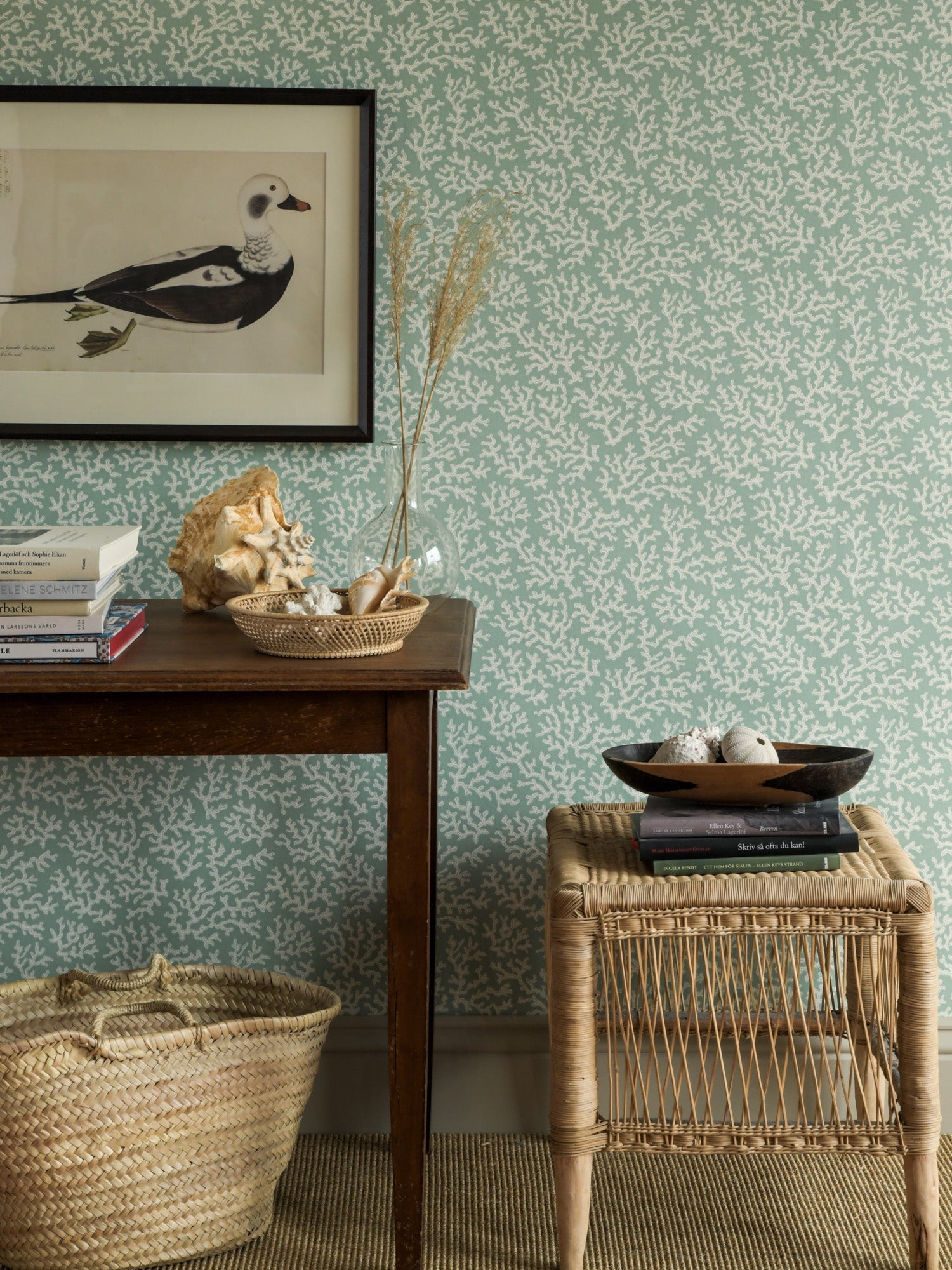 Coral wallpaper by Langelid/von Bromssen - coastal design in Teal