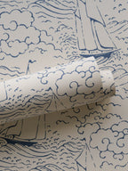 S/Y Gratia wallpaper by Langelid/von Bromssen - coastal design in Blue