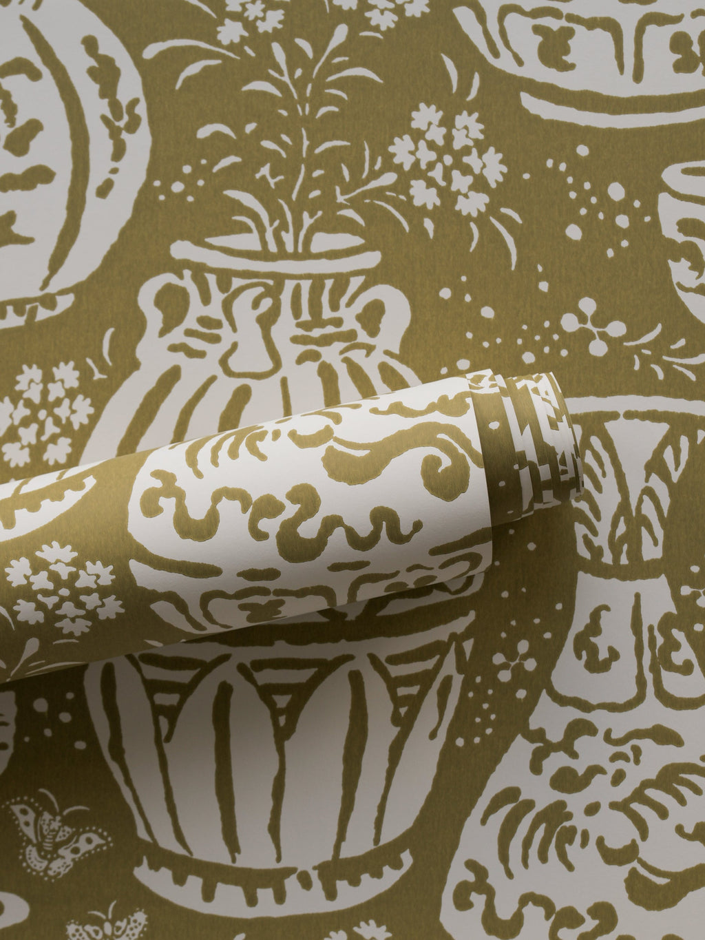 Pottery wallpaper by Langelid/von Bromssen - abstract design in Yellow