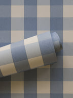 Picnic wallpaper by Langelid/von Bromssen - geometric design in Blue
