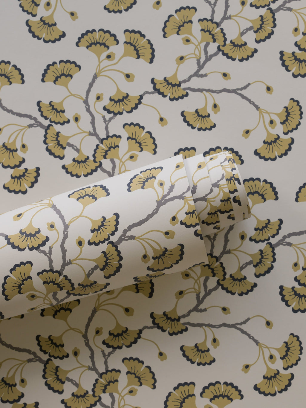 Ginkgo Garden wallpaper by Langelid/von Bromssen - botanical design in Yellow