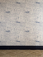 S/Y Gratia wallpaper by Langelid/von Bromssen - coastal design in Blue