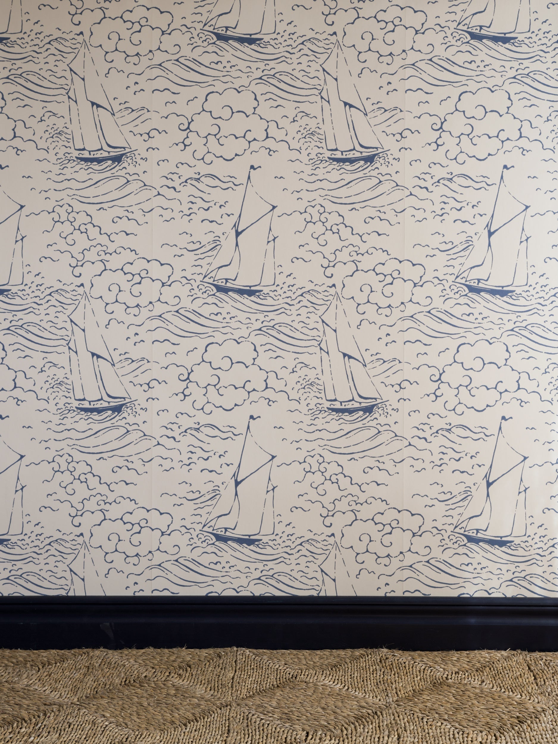 S/Y Gratia wallpaper by Langelid/von Bromssen - coastal design in Blue
