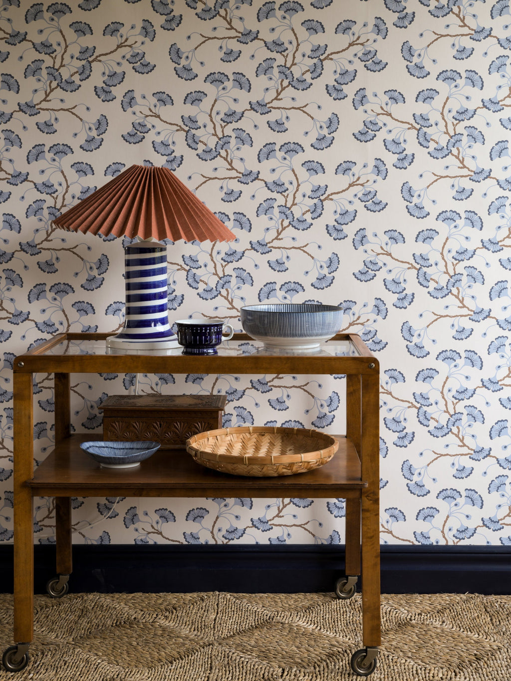 Ginkgo Garden wallpaper by Langelid/von Bromssen - botanical design in Blue
